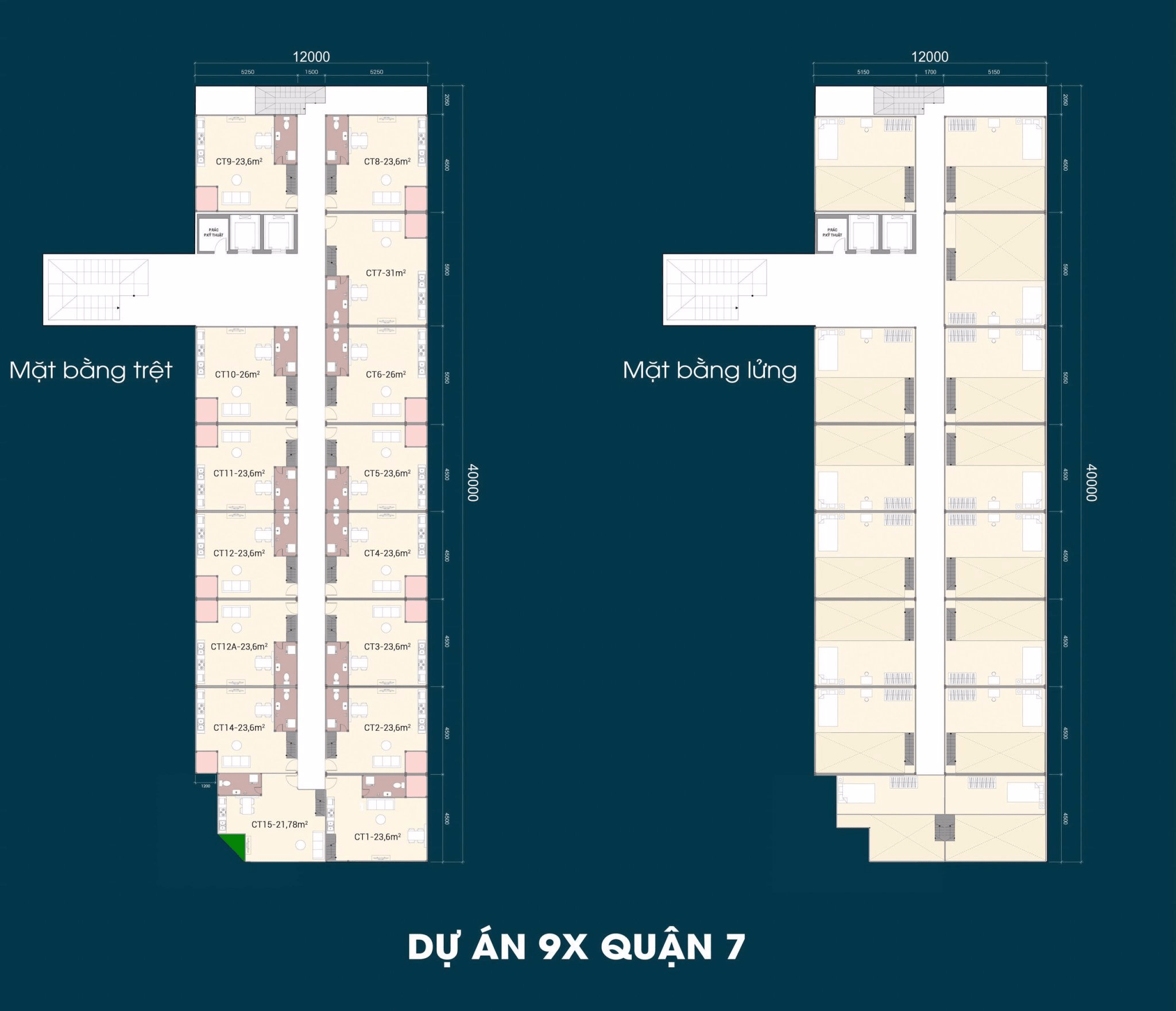 mặt bằng dự án căn hộ mini 9x quận 7