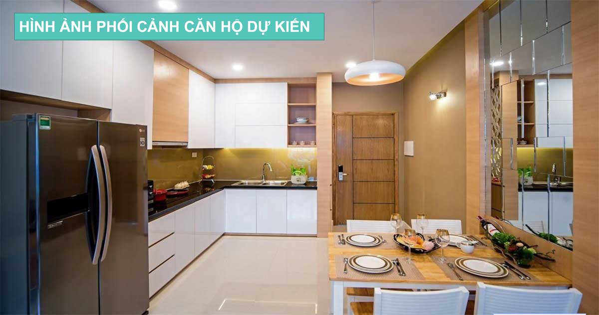 Khu Bếp Căn hộ Nhà ở xã hội Central Apartment Kinh Dương Vương