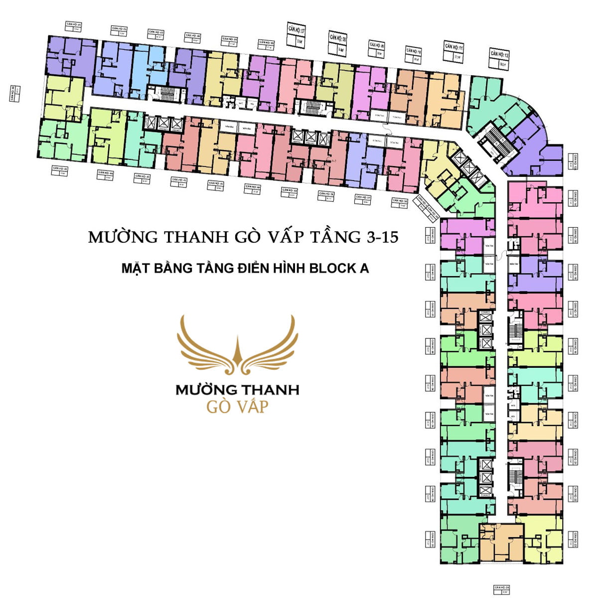 Mặt bằng Block A Dự án Căn hộ Mường Thanh Gò Vấp