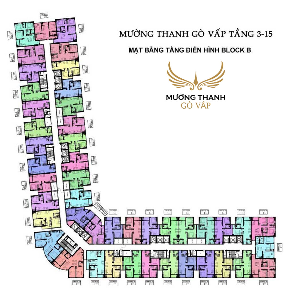 Mặt bằng Block B Dự án Căn hộ Mường Thanh Gò Vấp