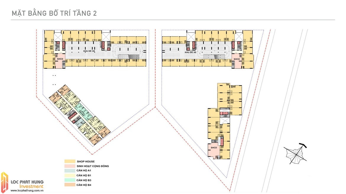 Mặt bằng Tầng 2 Aio City Bình Tân