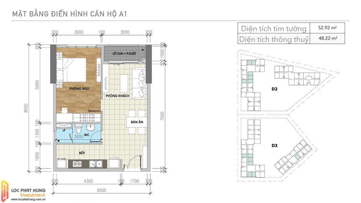 Thiết kế căn A1 Aio Bình Tân