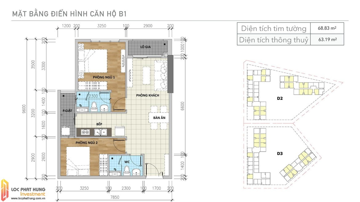 Thiết kế căn B1 Aio Bình Tân