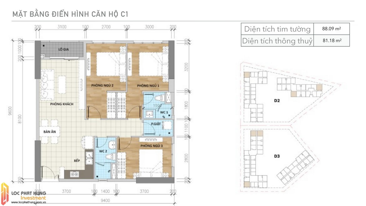 Thiết kế căn C1 Aio Bình Tân