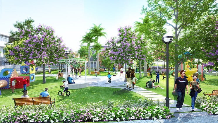 công viên cây xanh tại dự án green town