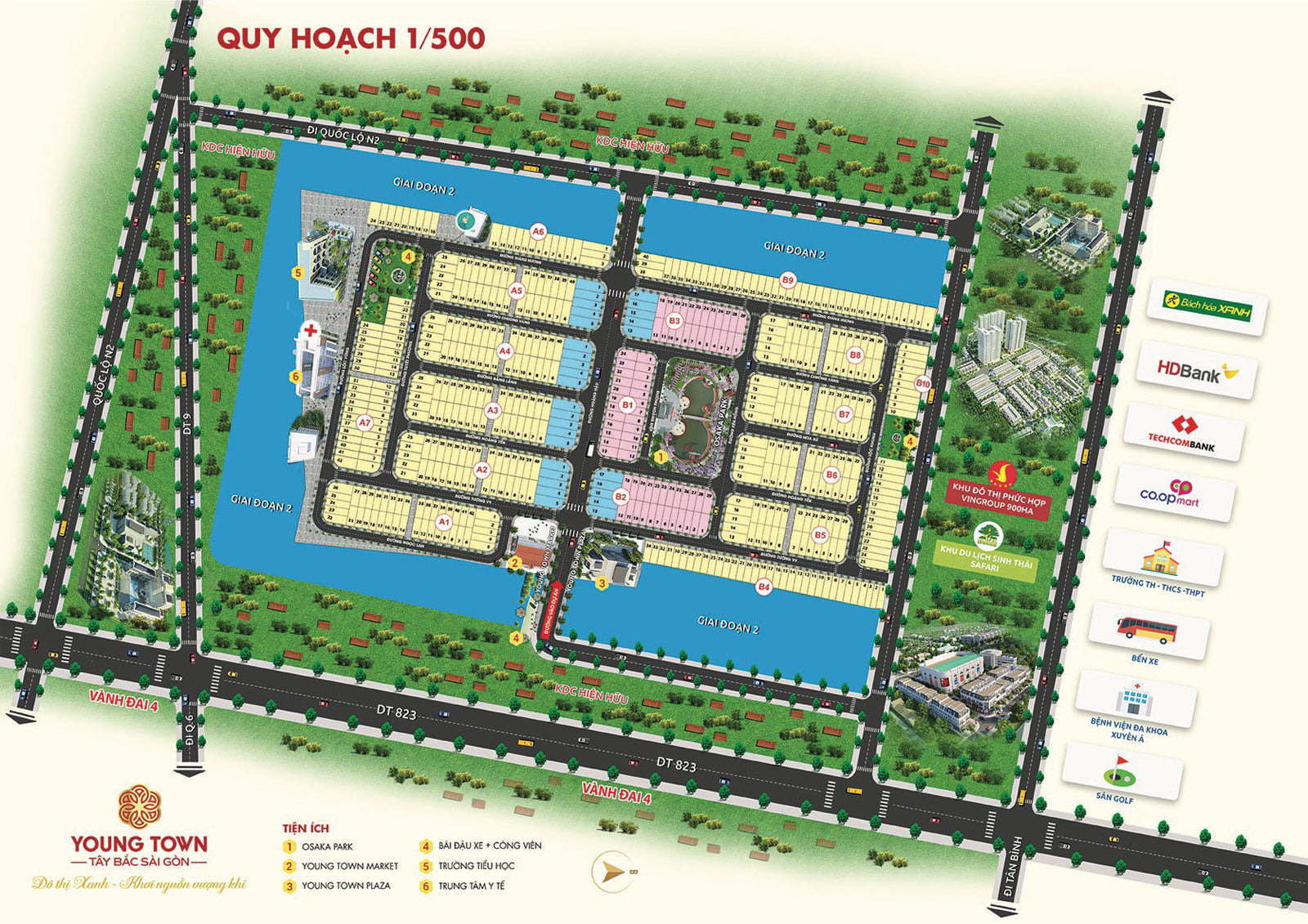 Quy hoạch 1/500 Dự án đất nền Young Town