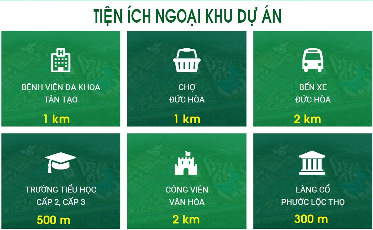 Tiện ích ngoại khu Young Town Tây Bắc Sài Gòn