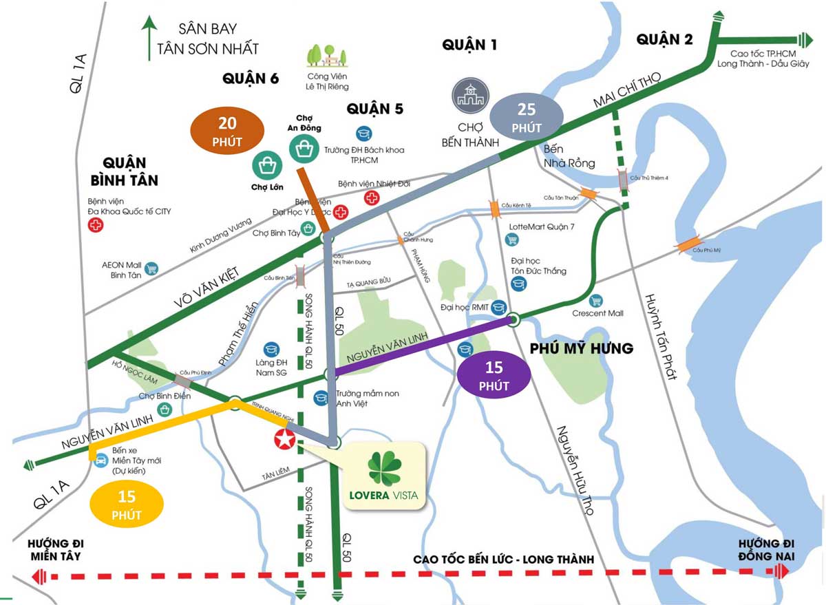 vị trí Căn hộ Lovera Vista Khang Điền Bình Chánh