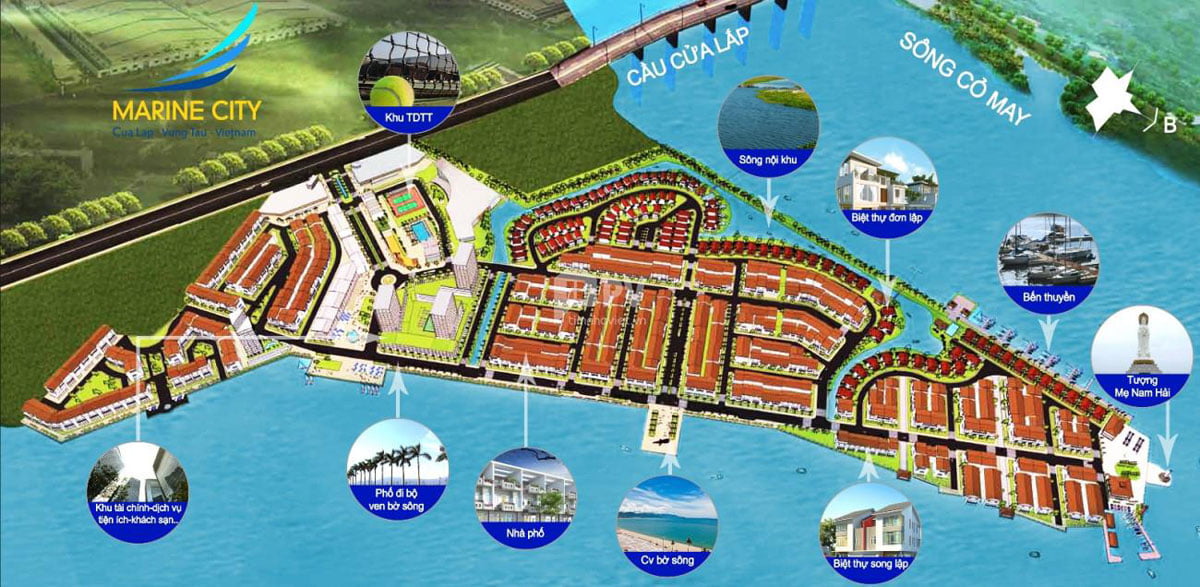 Tiện ích nội khu Dự án Khu đô thị biển Marine City Bà Rịa Vũng Tàu