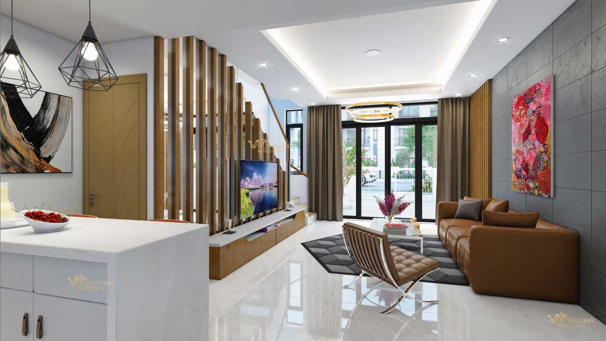 Phối cảnh nhà phố Hưng Long Residence