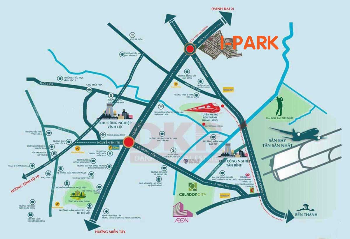 Vị trí Dự án Căn hộ I-Park An Sương