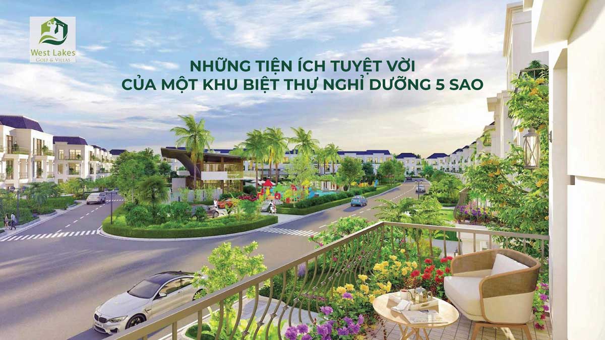 Tiện ích Công viên nội khu Dự án West Lakes Golf & Villas