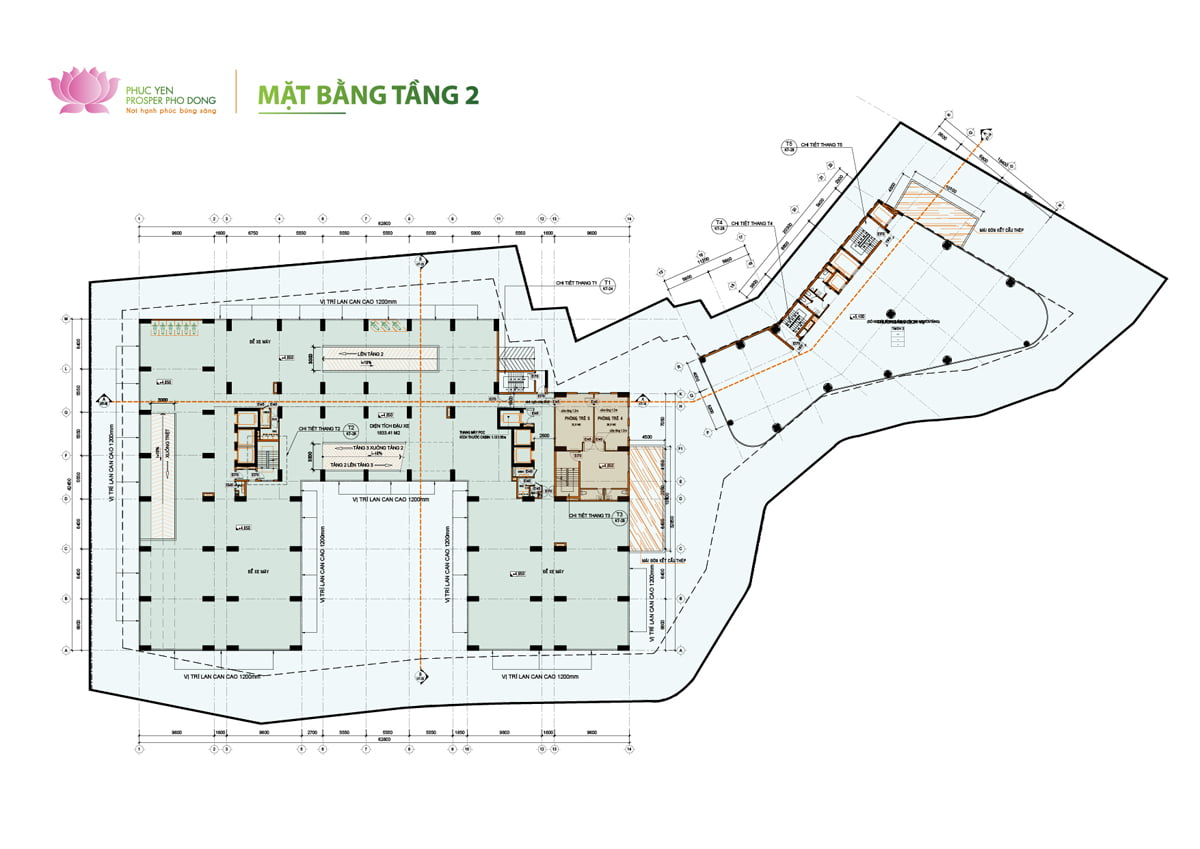 Mặt bằng Tầng 2 Dự án Phúc Yên Prosper Phố Đông Thủ Đức