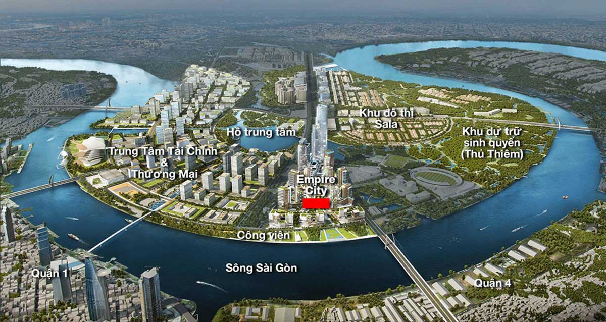 Vị trí Kết nối khu vực xung quanh Dự án Căn hộ Empire City Thủ Thiêm Quận 2