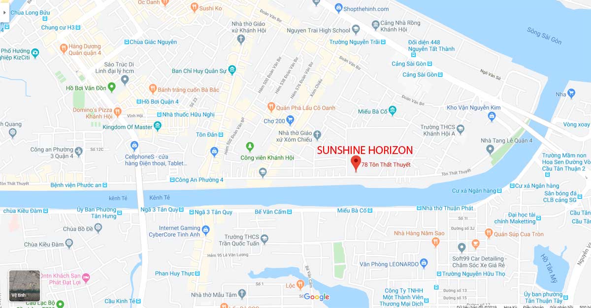 Vị trí Dự án Căn hộ Sunshine Horizon Trên ggogle maps