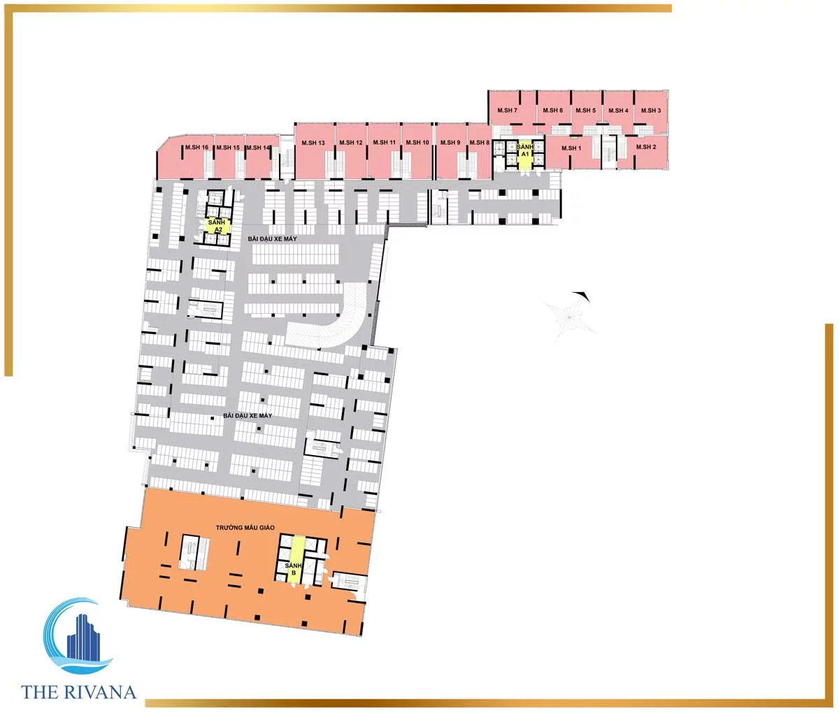 Mặt bằng Tầng 2 Block A1