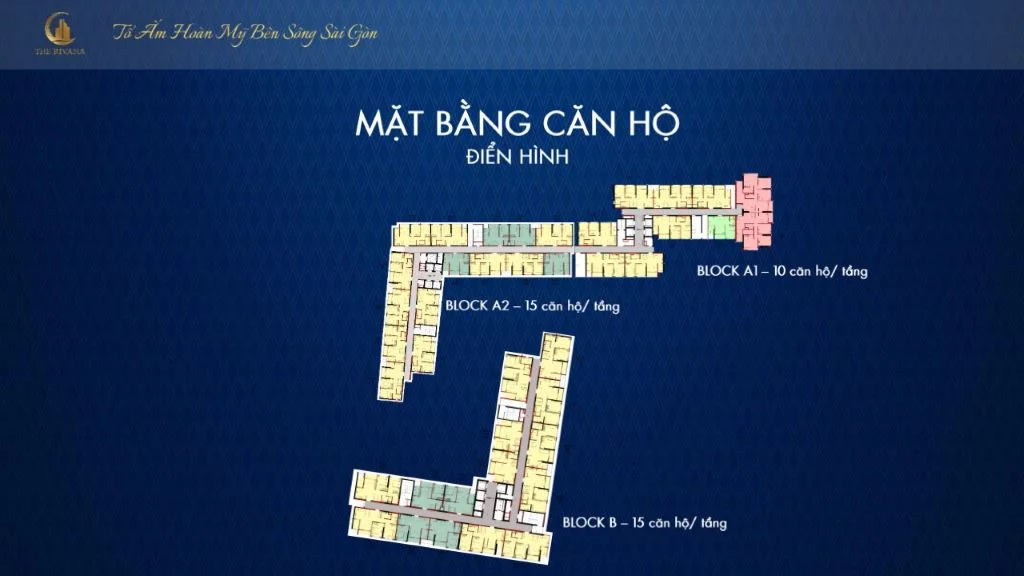Mặt bằng tổng thể chung cư the rivana thuận an