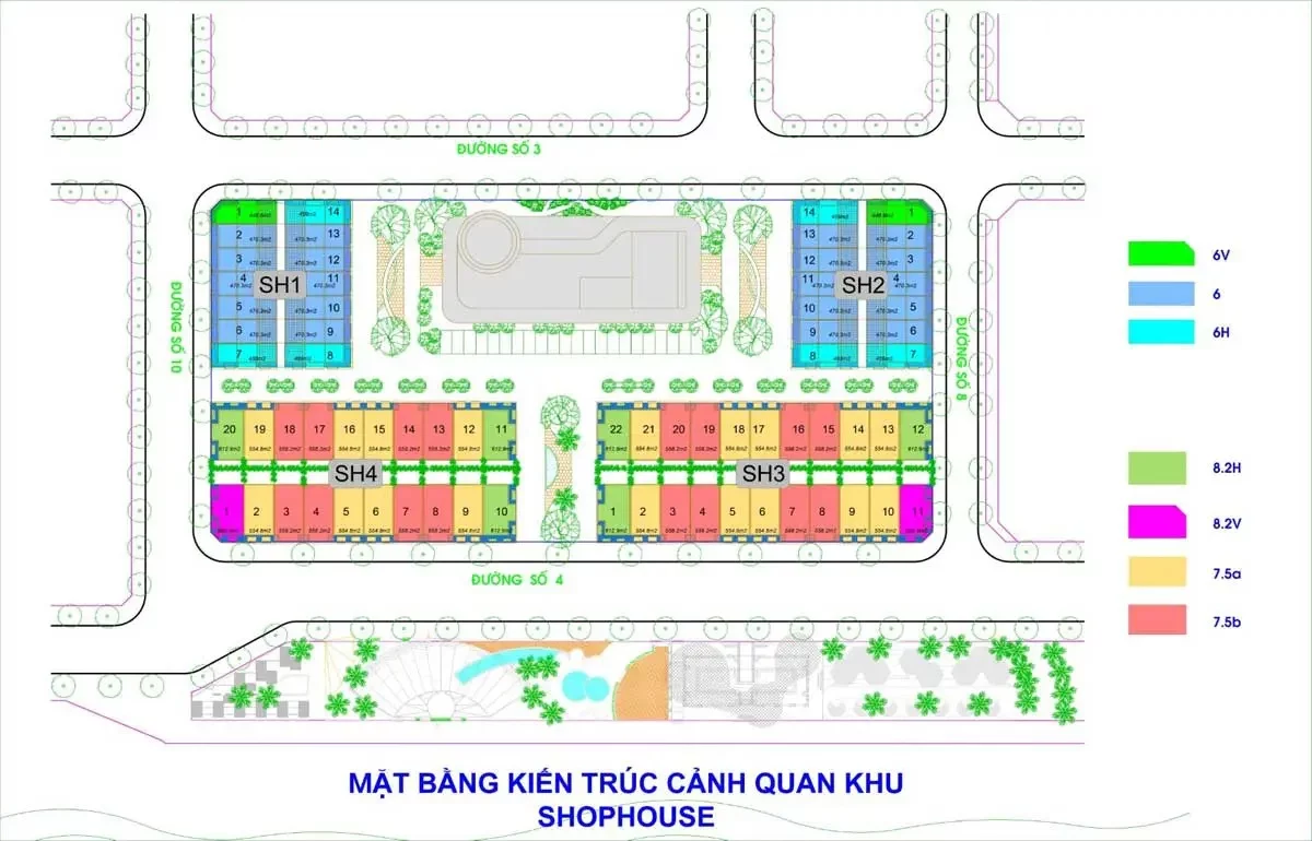 Mặt bằng Thiết kế Nhà phố thương mại Lagisan Harbour City
